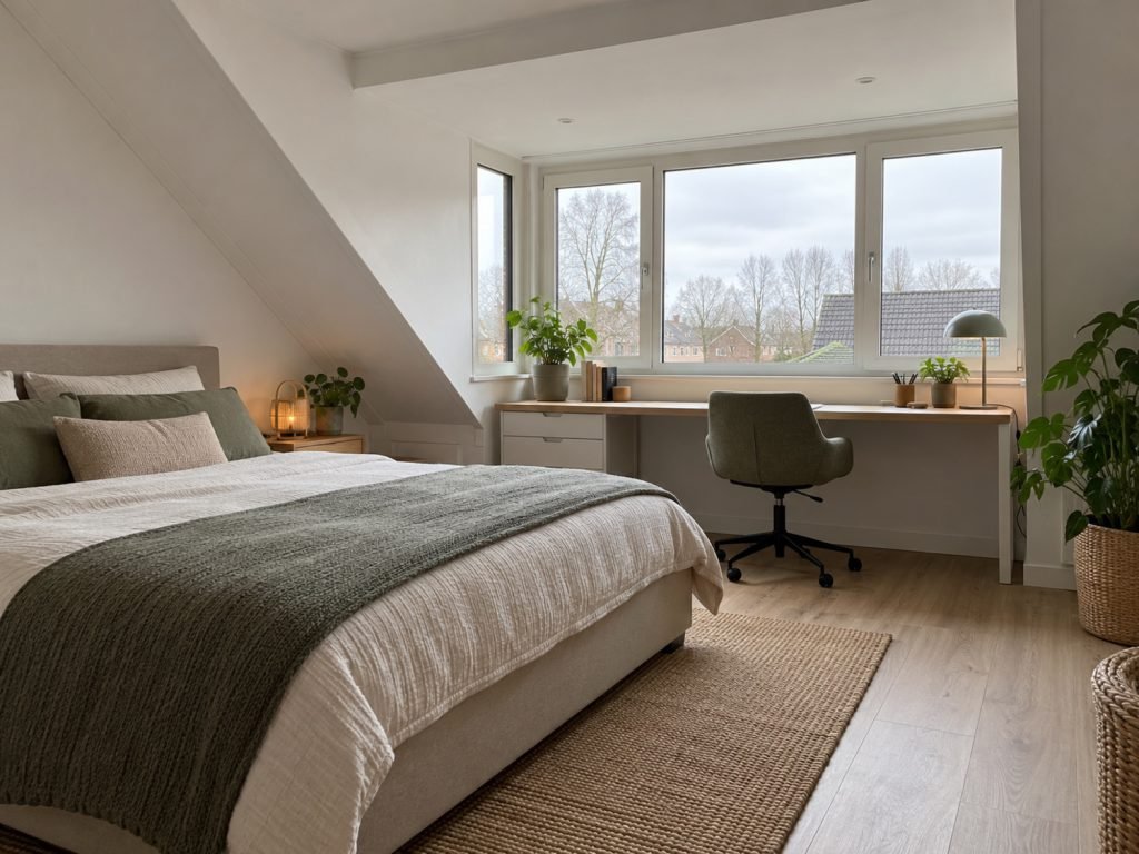 Zolderkamer met dakkapel
